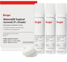 Keeps Minoxidil for Men Topical Hair Loss Aerosol Foam 5 Hair Growth Treatme..