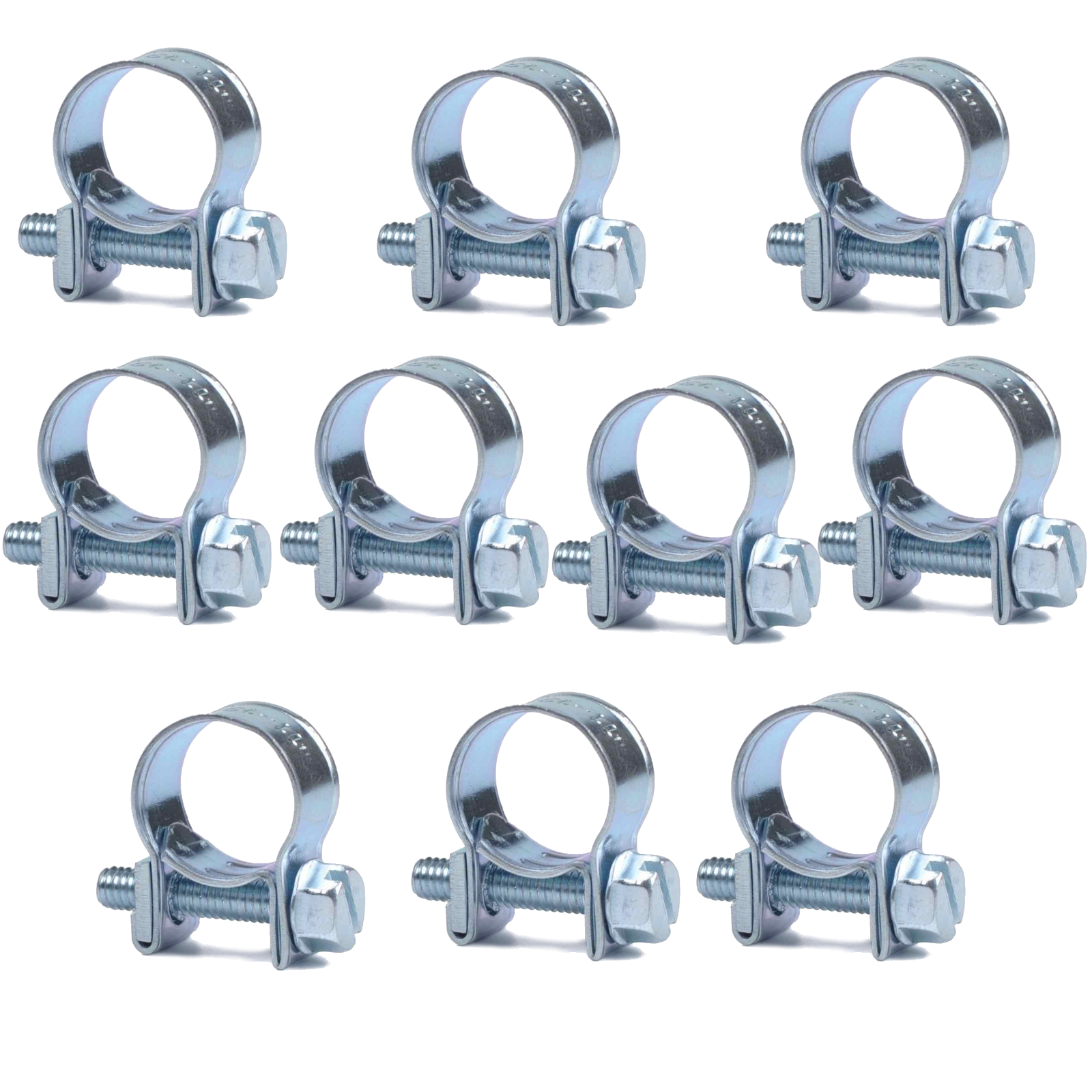 W4 Stainless Steel Mini Metal Nut & Bolt Fuel Hose Clips Petrol Pipe