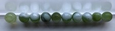 Lot Of 10 Vintage Marbles Sour Apple Green White Swirls Transparent Translucent
