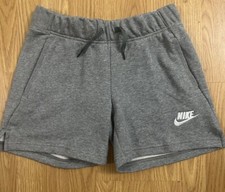 Nike Girls French Terry Shorts Gray Size:S New