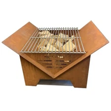 Mont Alpi MAFP 20 Inch Outdoor Steel Flat Packed Wood Burning Portable Fire Pit