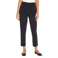 Banana Republic Women's Crop Taper Flat Front Pull-On Pant Black Size 8 NWT