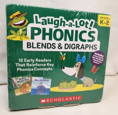 Laugh-A-Lot Phonics Blends & Digraphs Parent Pack 12 Books Learn To Read Set New