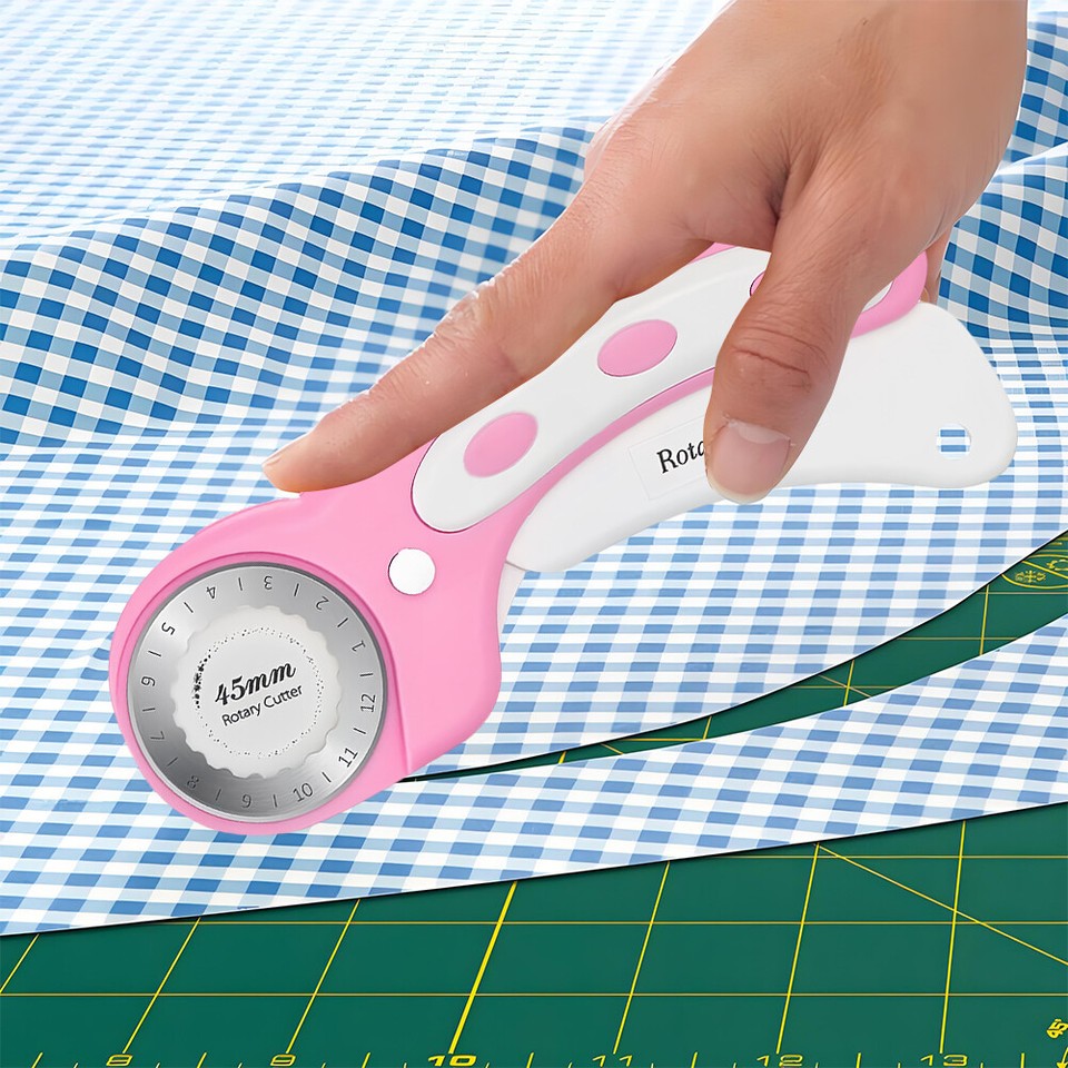 Fabric Cutter with 5pcs Extra Blades Rolling Fabric Cutter Pinking