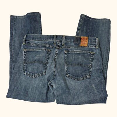 Lucky Brand Sundown Straight Leg Jeans Womens 12/31 Short Inseam USA VTG Flaws