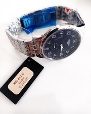 KIENZLE OROLOGIO UOMO VINTAGE ACCIAIO QUADRANTE BLU FRAPPÈ GUILLOCHÈ NUM. ARABI