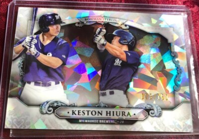 Keston Hiura 2018 Bowman Sterling ATOMIC Refractor #d / 150, # BS-KH, Brewers