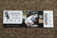 CHICAGO WHITE SOX VS ASTROS 8/26/2013 FULL TICKET ~ CHRIS CARTER (2 HRs/4 RBI)