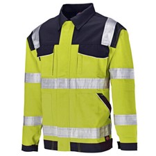 Dickies Hi-Vis Roadside Bomber Jacket XL EN20471 Class 2 Yellow Workwear