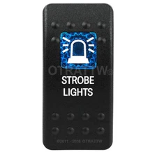 OTRATTW Carling Technologies Contura II Rocker Switch, STROBE LIGHTS, BLUE LENS