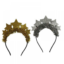 Stars Hair Bands Glitter Tinsel Star Hairband Novelty Holiday Party Favors