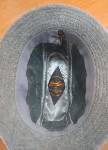 CAPPELLO BORSALINO ORIGINALE UOMO IN FELTRO LANA/MOHAIR TG57 - Foto 4 di 6
