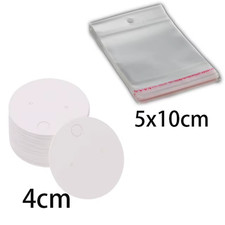 Earring Cards Necklace Display Cards with Bags 50Pcs Earring Display Cards 50Pcs