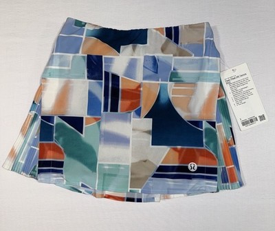Lululemon Peek Pleat HR Tennis Skirt Size 2 NWT Geometric Print 