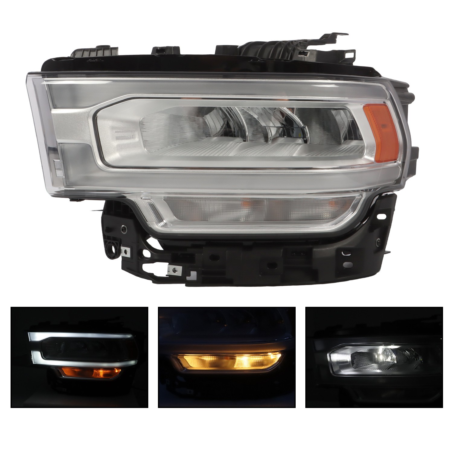 Headlights LED W/ Halogen Signal LH Driver Side For 2019-2024 Ram 2500 3500