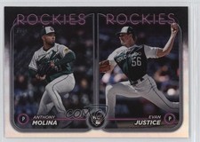 2024 Topps Update Rookie Combo Rainbow Foil Evan Justice Anthony Molina 1g1b