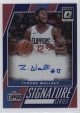 2017 Panini Donruss Optic Signature Series Purple Prizm Tyrone Wallace Auto tw7