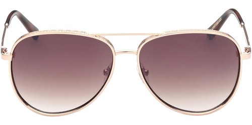 Guess Homme Doré Aviateur Lunettes de Soleil Avec / Pente Lentille - GU5206 32G - Photo 2 sur 4