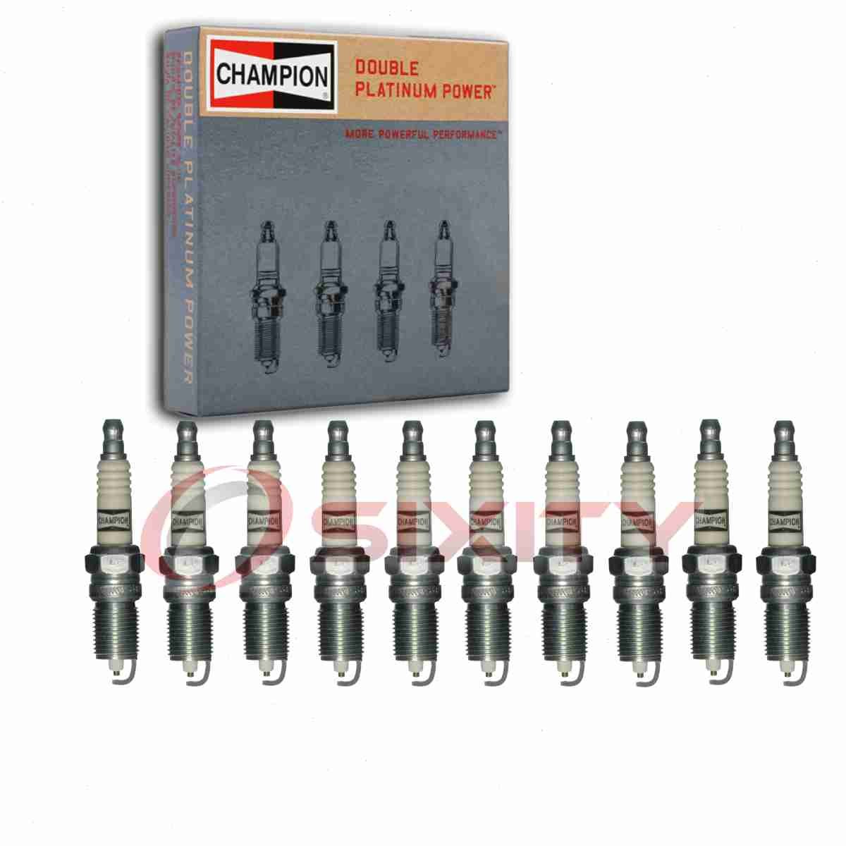 10 pc Champion Double Platinum 7015 Spark Plugs for RS14PMP4 APP5245 41-805 ux