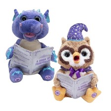 Cuddle Barn - Storytelling Dragon and Owl, Animated Stuffed Animal Plush Inte...