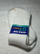 VTG 90s Gold Toe GT Tournament Sport Crew Socks MENS 7.5-13 Single Pair NOS NEW