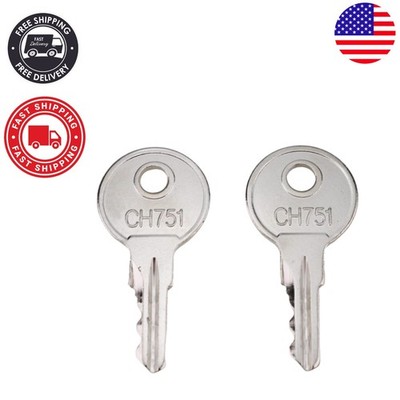 Durable Metal Universal Keys CH751 for Display Cases & Side Boxes - 2 Pack