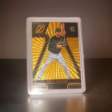 RARE! 2005 Zenith Artist's Proofs Gold #45 Eric Chavez  serial Numbered of 50.