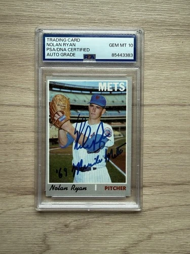 ⚾️🧢1970 Topps - High # Nolan Ryan #712 Auto PSA 10 Auto Miracle Mets!