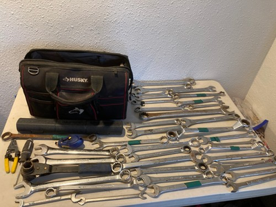 #ad Mixed Tool Lot Husky Ratch Metric Flank Drive Reversible Ratcheting Wrench $59.99