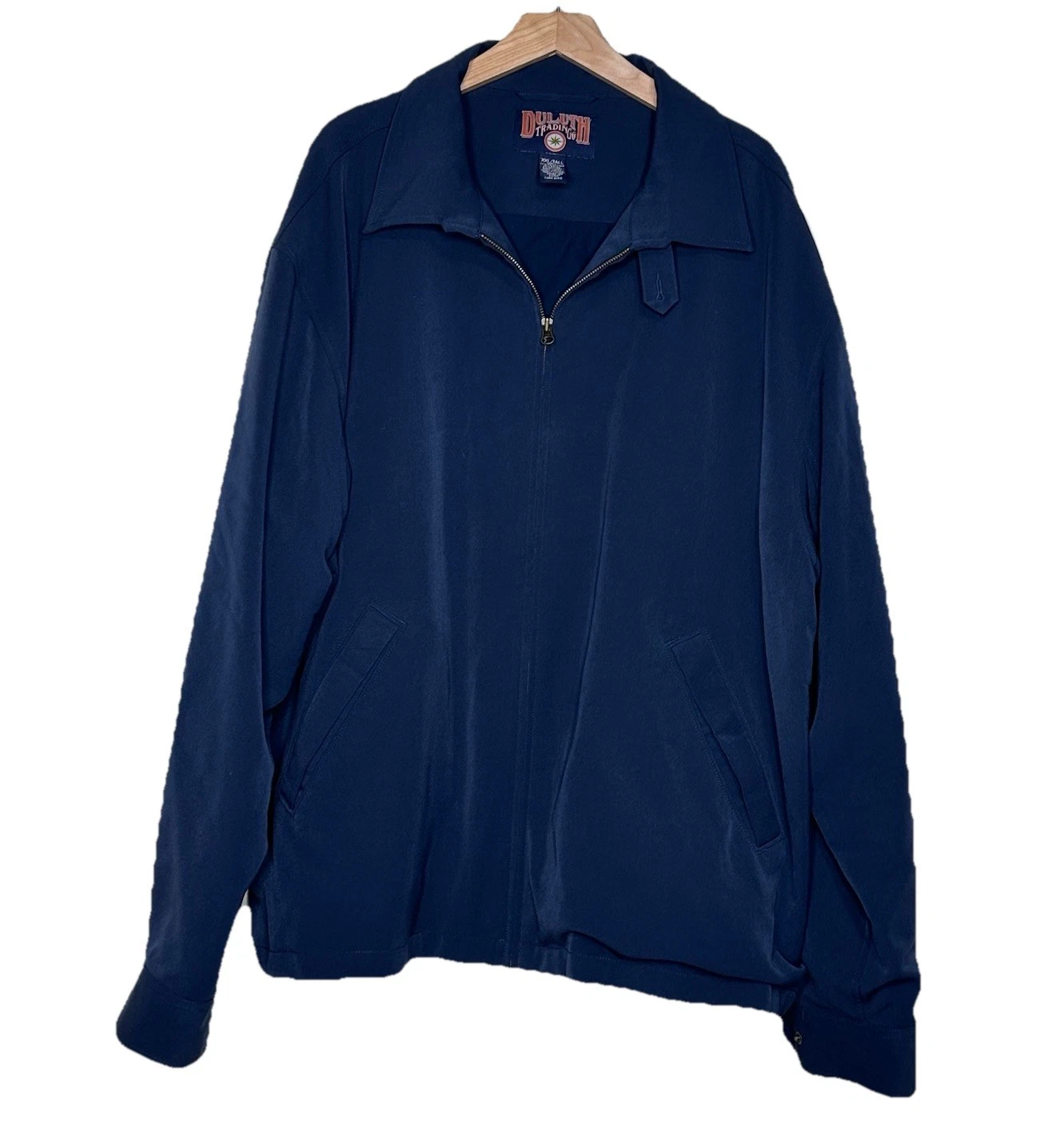 Duluth Jacket Mens XXL/Tall Blue Collared Full Zip Long Sleeve Outdoors Workwear