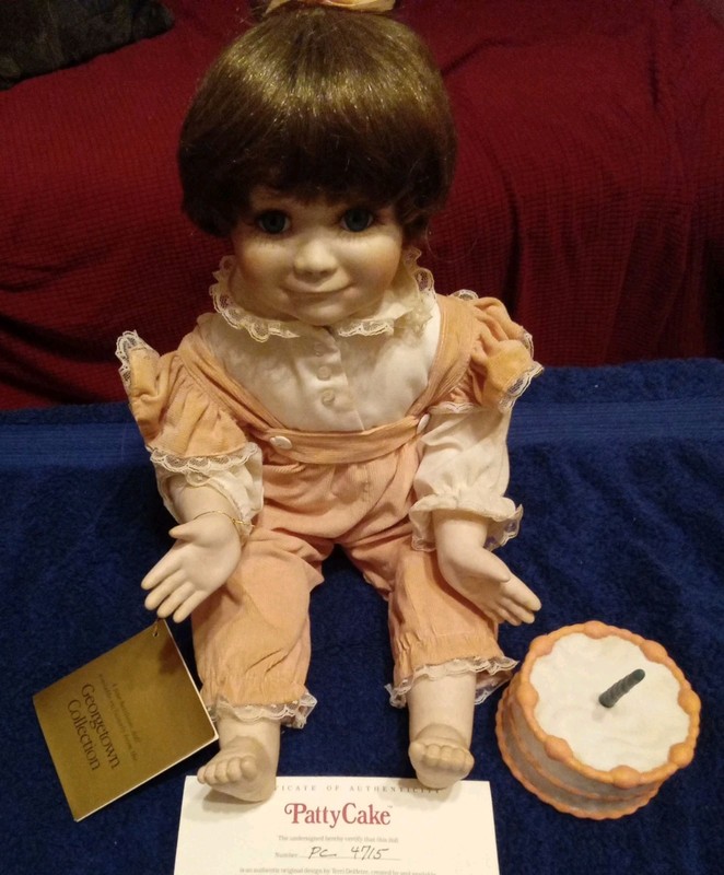 Vintage Terri  DeHetre 1990 “Patty Cake" Porcelain Doll Georgetown Collection 