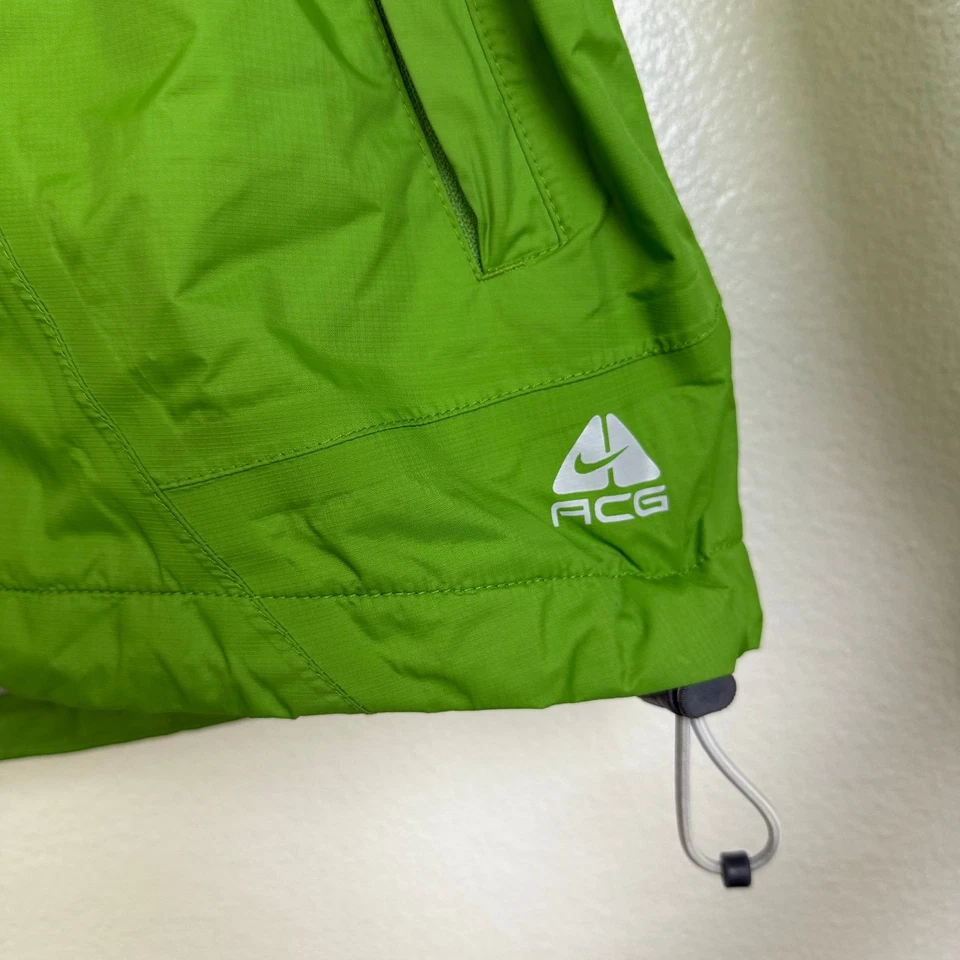Chaqueta Nike ACG Exterior Capa 3 Mujer Pequeña Verde Exterior Cremallera Completa Capucha Viento Foto 4 de 4