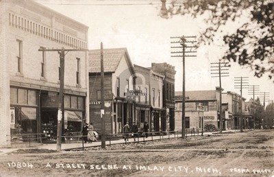 Street View Imlay City MI Michigan #1 RPPC Photo Postcard COPY