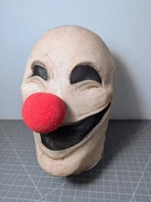 Ghoulish Productions Clown Halloween Mask Red Nose Bald Head Latex