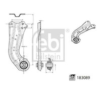 Lenker, RadaufhäNgung Febi Bilstein 183089 FüR Toyota C-HR