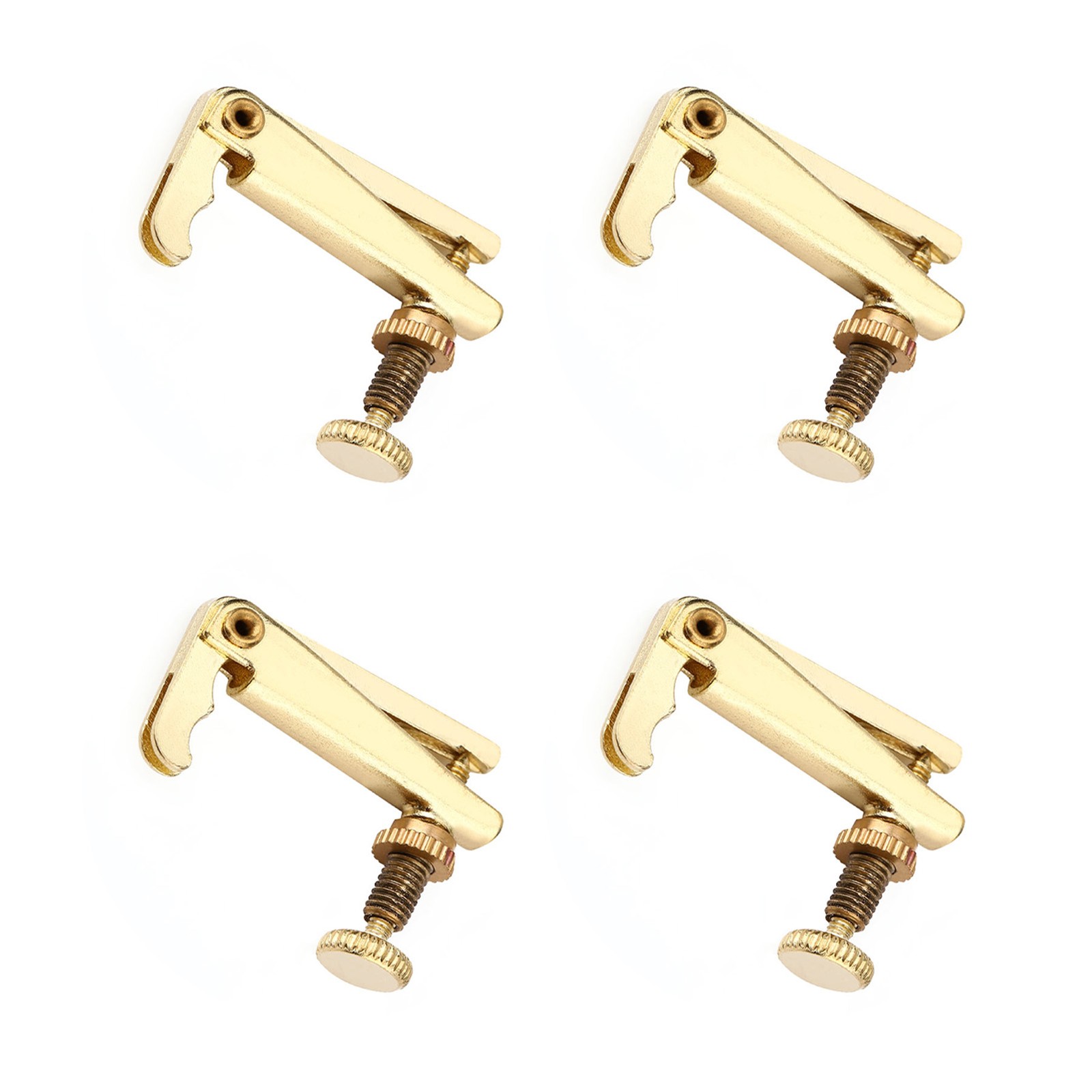 4Pcs Gold String Fine Tuners Durable Replacement For 3/4 4/4 Violin