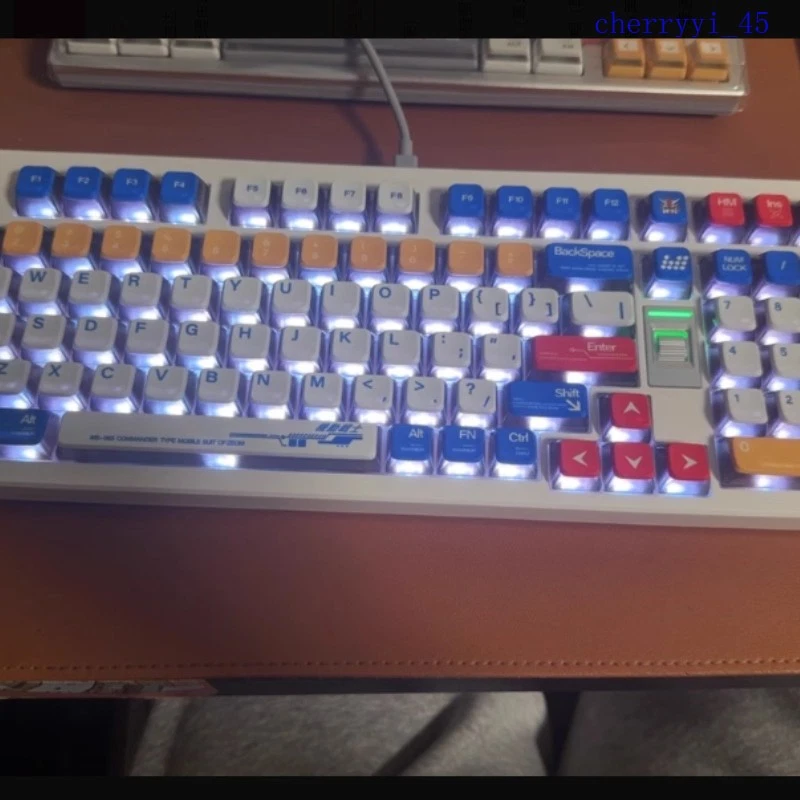 Interruptor magnético Gundam RX-78-2 5 lados retroiluminado teclado sublimación térmica Foto 3 de 4