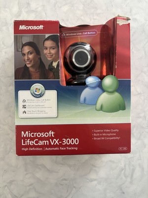 Microsoft LifeCam VX-3000 Webcam Model 1076 New Open Box Vintage Tech Windows XP
