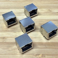 5x RJ45 8P8C PCB Ethernet Jack w/Dual LEDs Green/Yellow Shielded LAN Connector