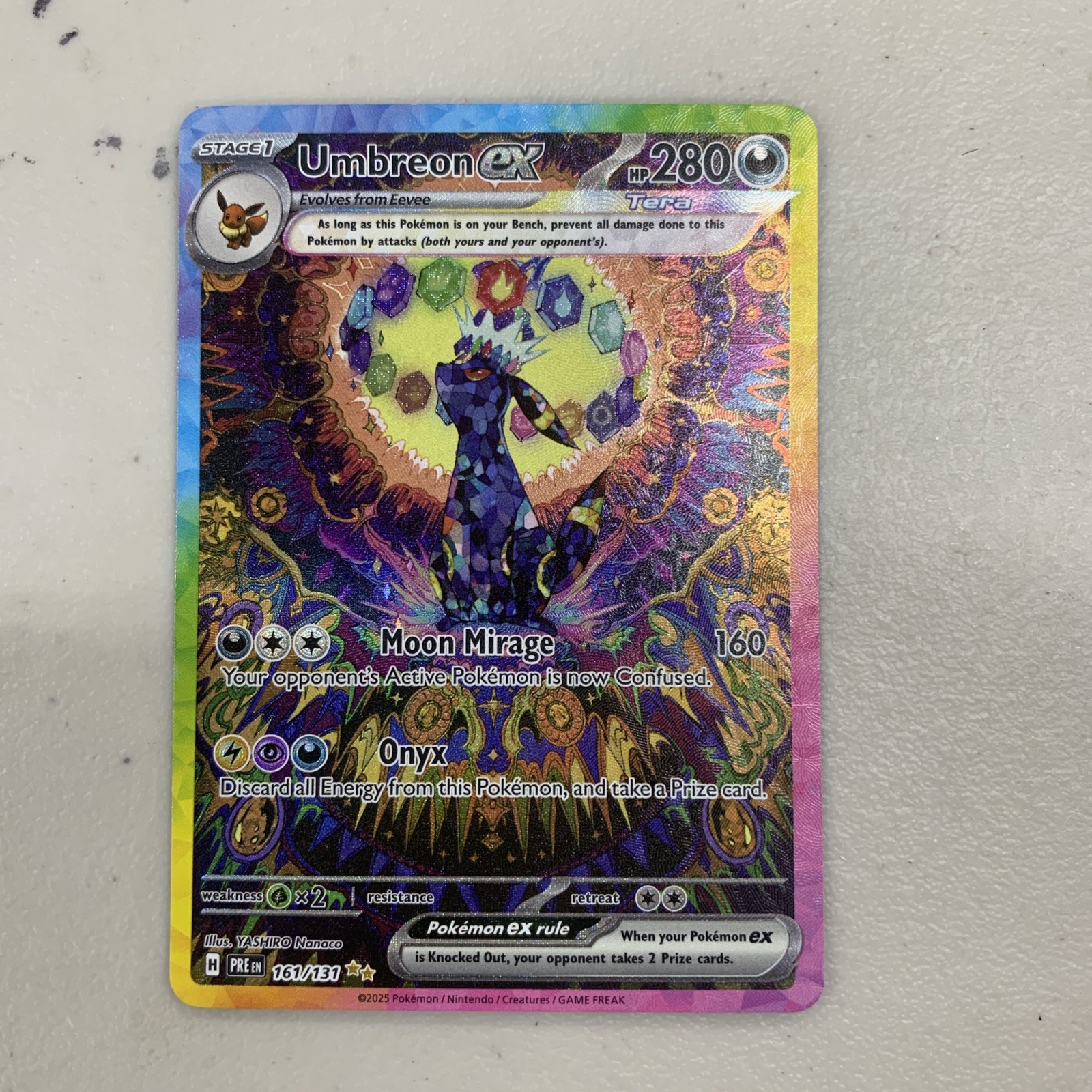 UMBREON EX 161/131 POKEMON PRISMATIC EVOLUTIONS SIR