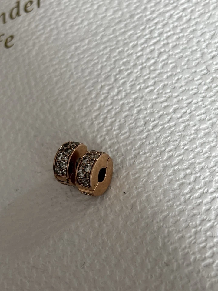 Rosegoldene Stopper Pandora Charmarmband, Clipverschluss - Bild 2 von 4