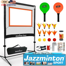 Jazzminton-Sport   the Original Paddle Game with Net for Indoors  Outdoors   Ac