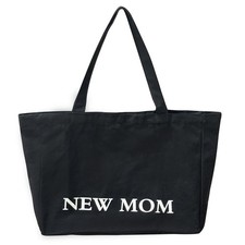 New Mom Gifts for Women Tote Bag, Canvas Mama Bag to Be Black 
