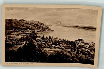 38264621 - 7762 Ludwigshafen panorama of the place on Lake Constance artist map