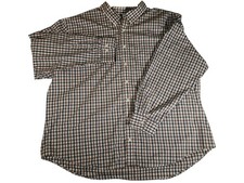 Arrow Shirt Mens 3XL Red, Gold, Blue, White Check Long Sleeve Button Up