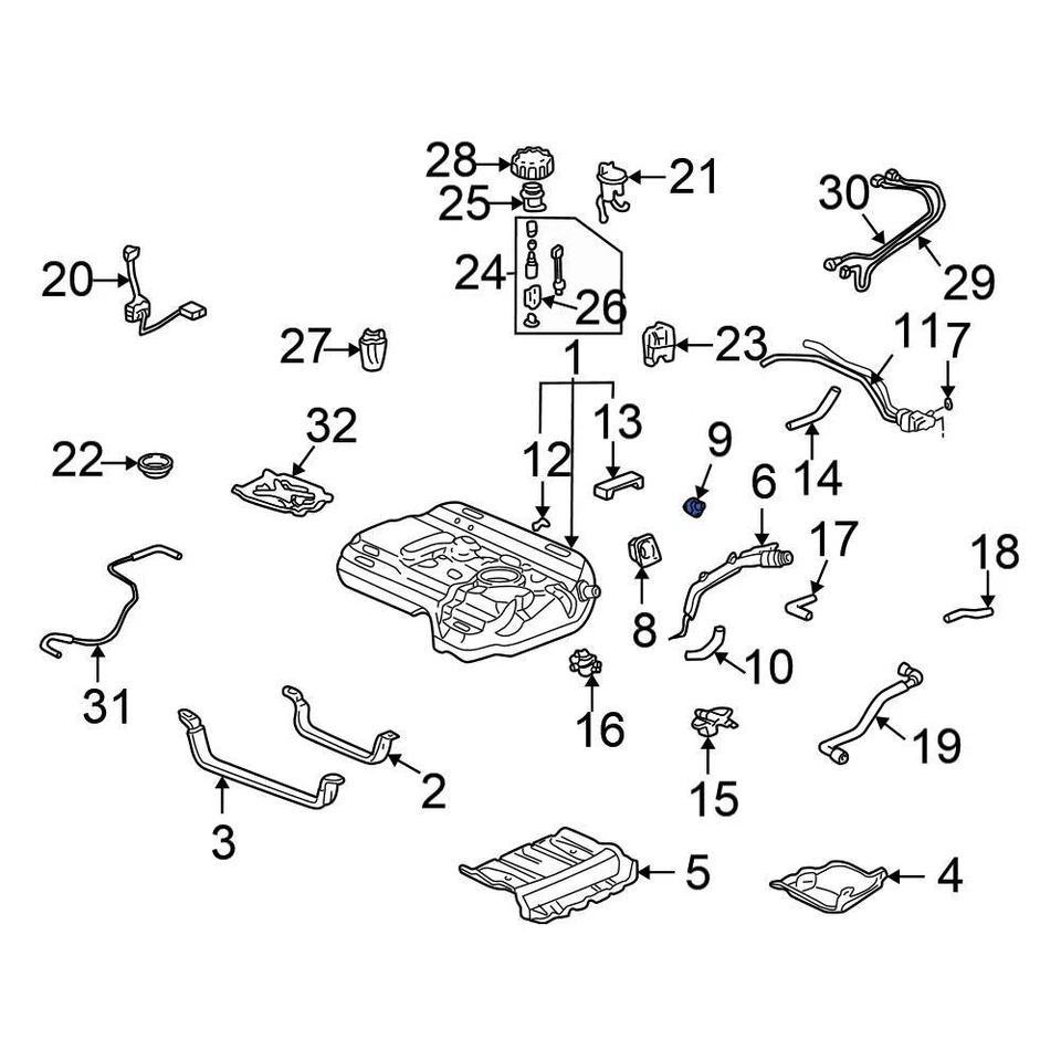 For Honda Pilot 2003-2004 Honda 17670S0XA02 Fuel Tank Cap Foto 2 de 2