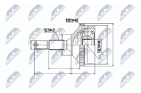 NTY Gelenksatz, Antriebswelle NPZ-PE-004 FüR Peugeot