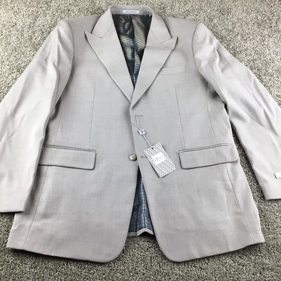 VINCI Philosophy Mens 44L Regular Fit V2RK-4 Oatmeal 3 Piece Suit 44L 38W - NWT