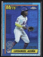 Luisangel Acuna 2025 Topps 1990 Topps Silver Pack Blue Refractor RC Auto /150