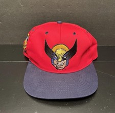 VTG 90 s Marvel Comics Wolverine American Needle Snapback Hat Cap Embroidered